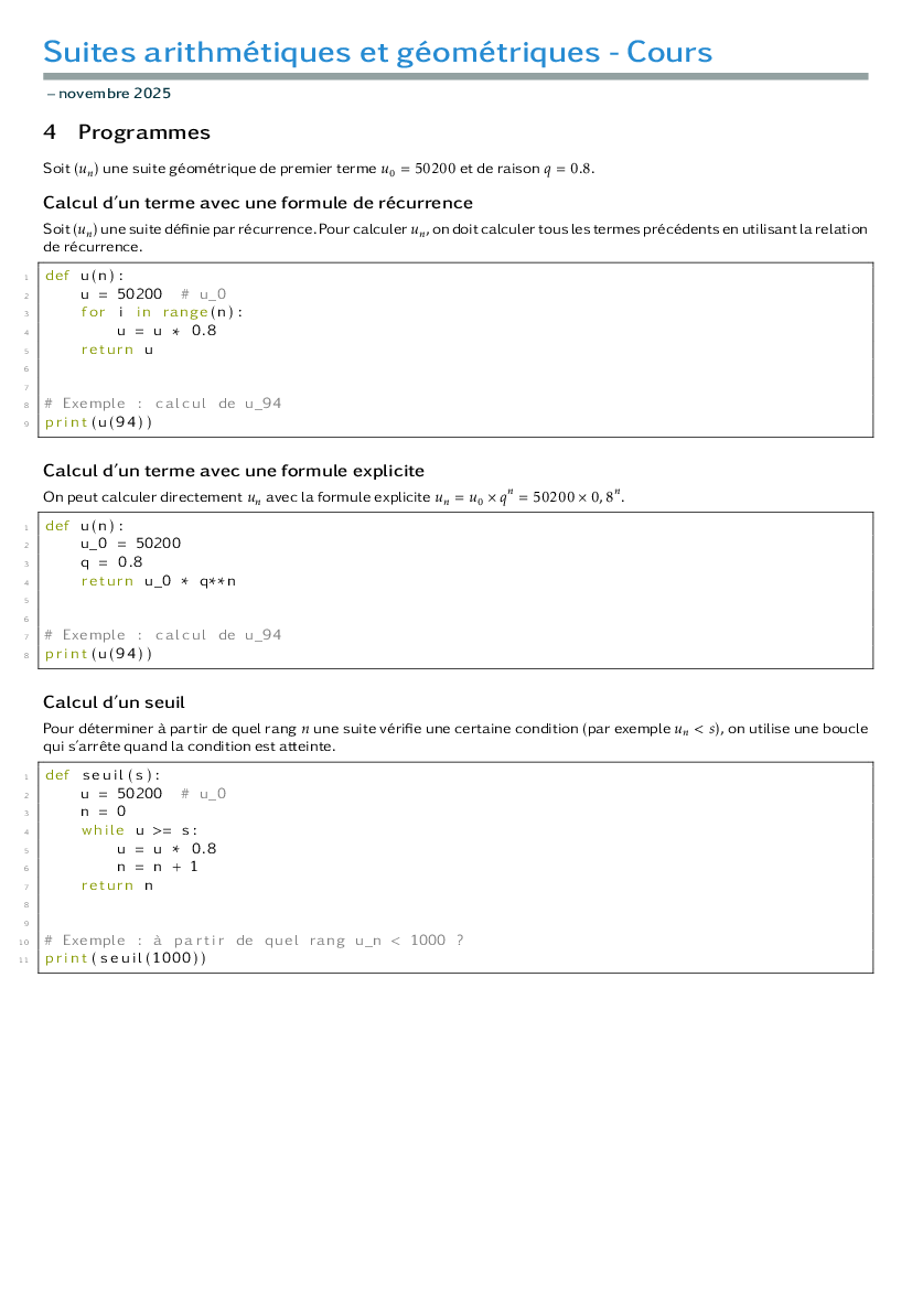 programmes associés