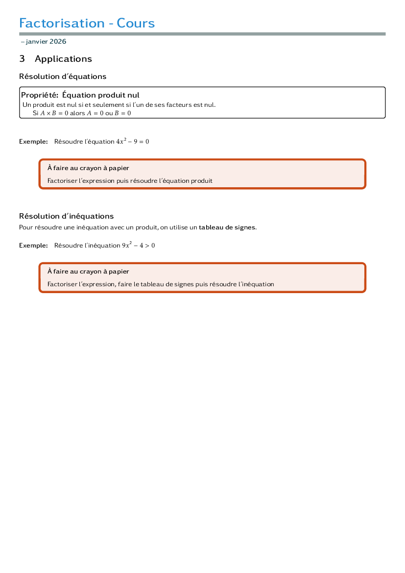 Bilan sur les applications