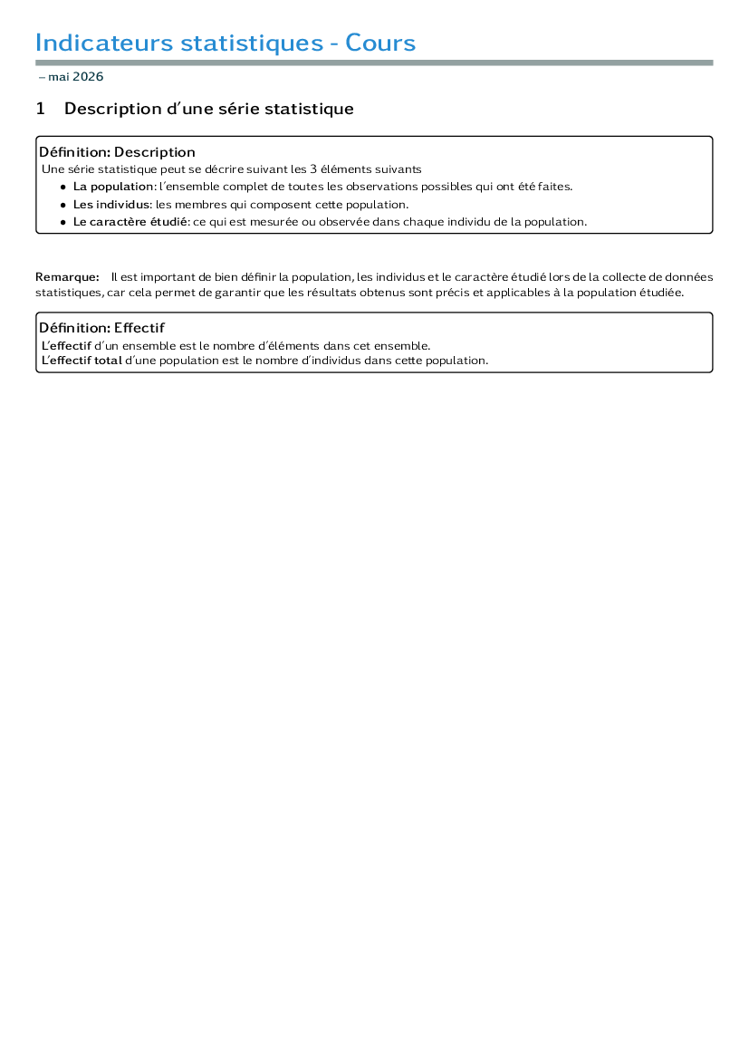 Description des données