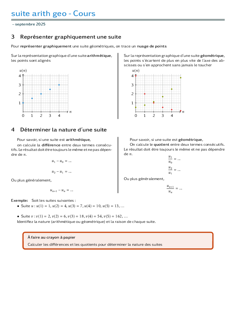 Méthode pour calculer la raison d'une suite